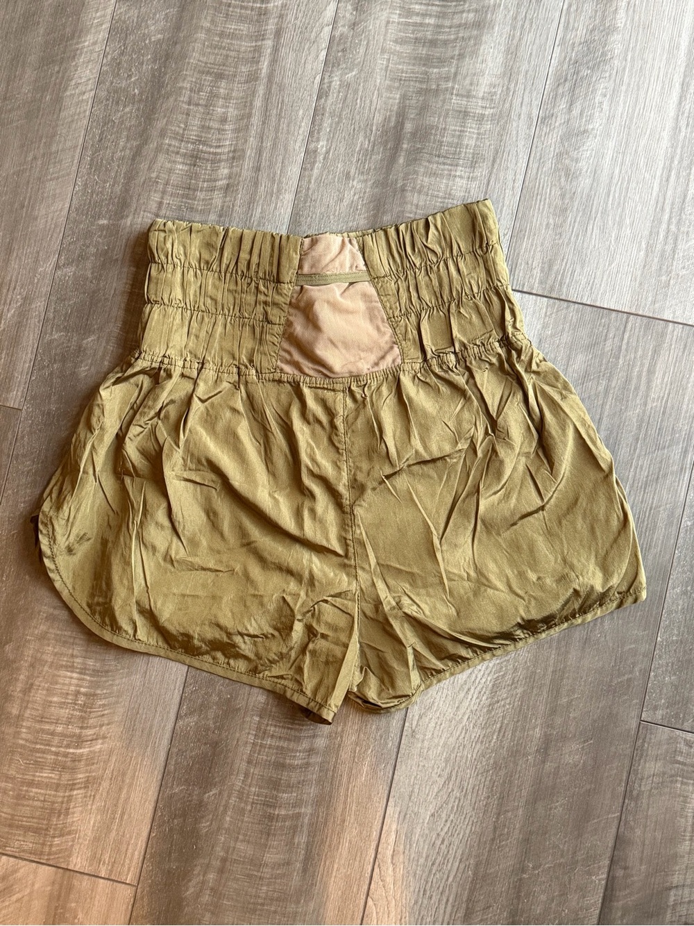 Free People The Way Home Shorts Women’s Sz S Olive Green High Rise Lined Running - Picture 2 of 6